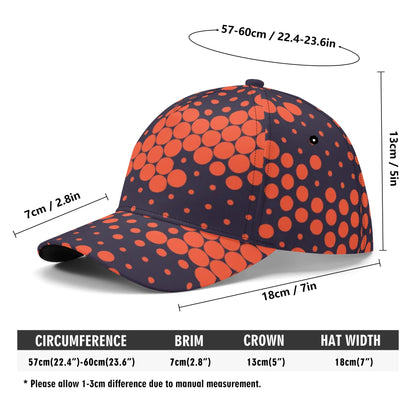 Camo Baseball Cap | Orange & Blue Digital Camouflage