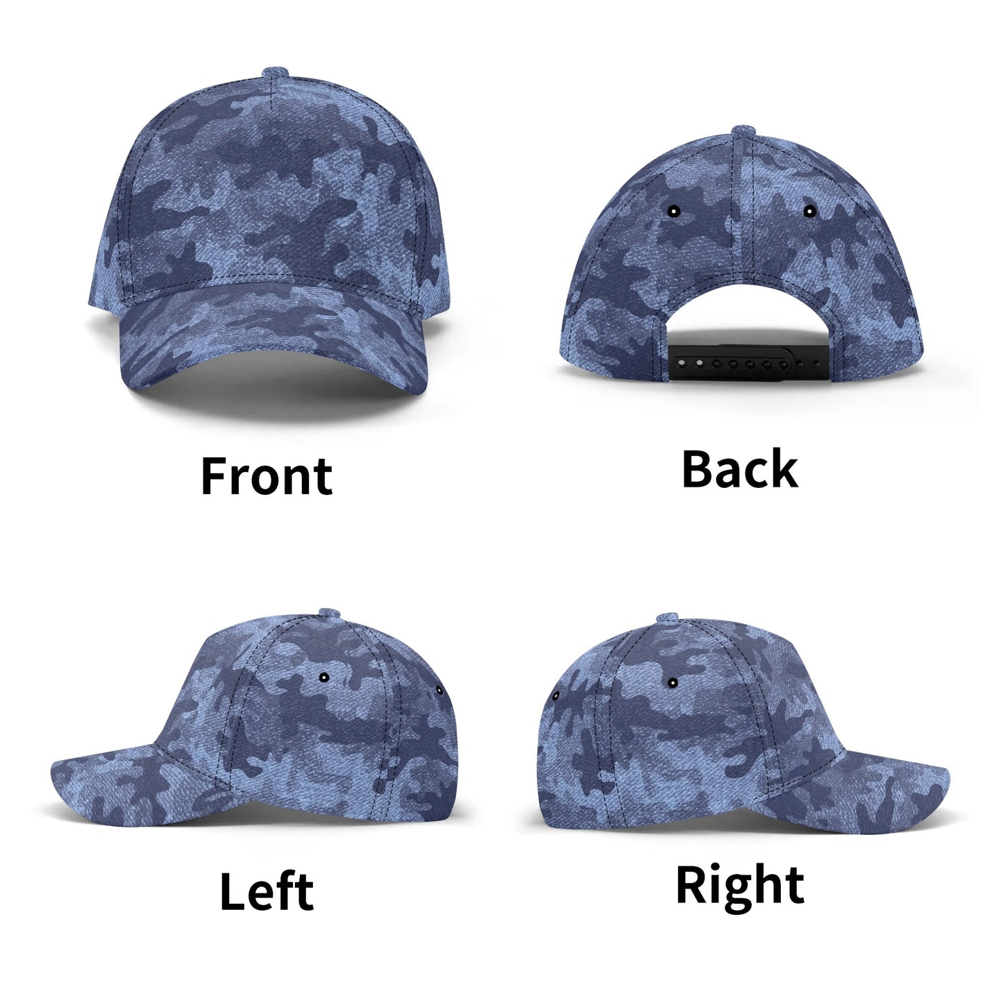 Camo Baseball Cap | Denim Blue Camouflage