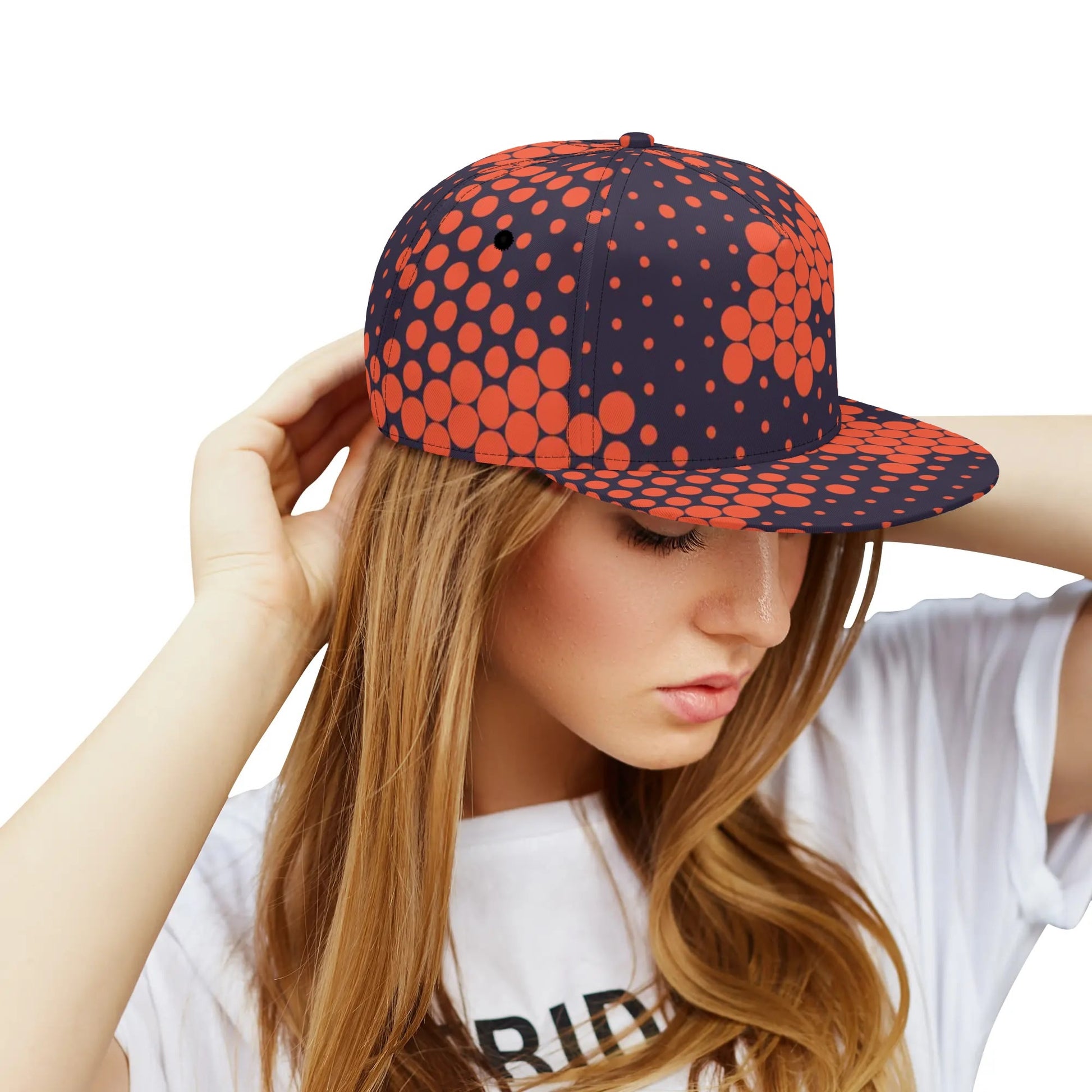 Camo Snapback | Orange & Blue Digital Camouflage