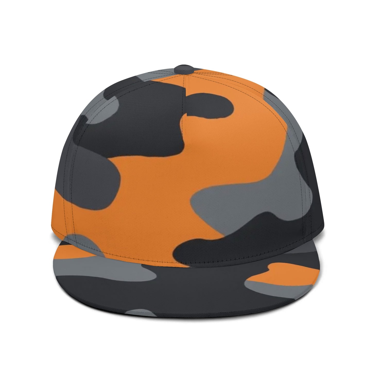 Camo Snapback | Orange, Gray & Black Camouflage