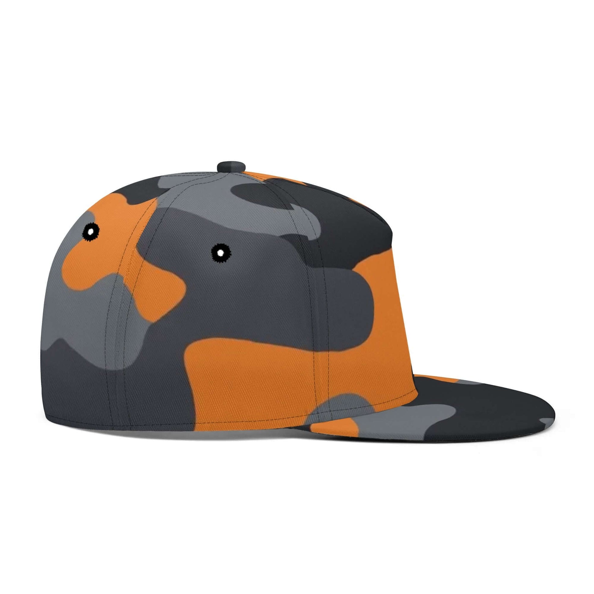 Camo Snapback | Orange, Gray & Black Camouflage