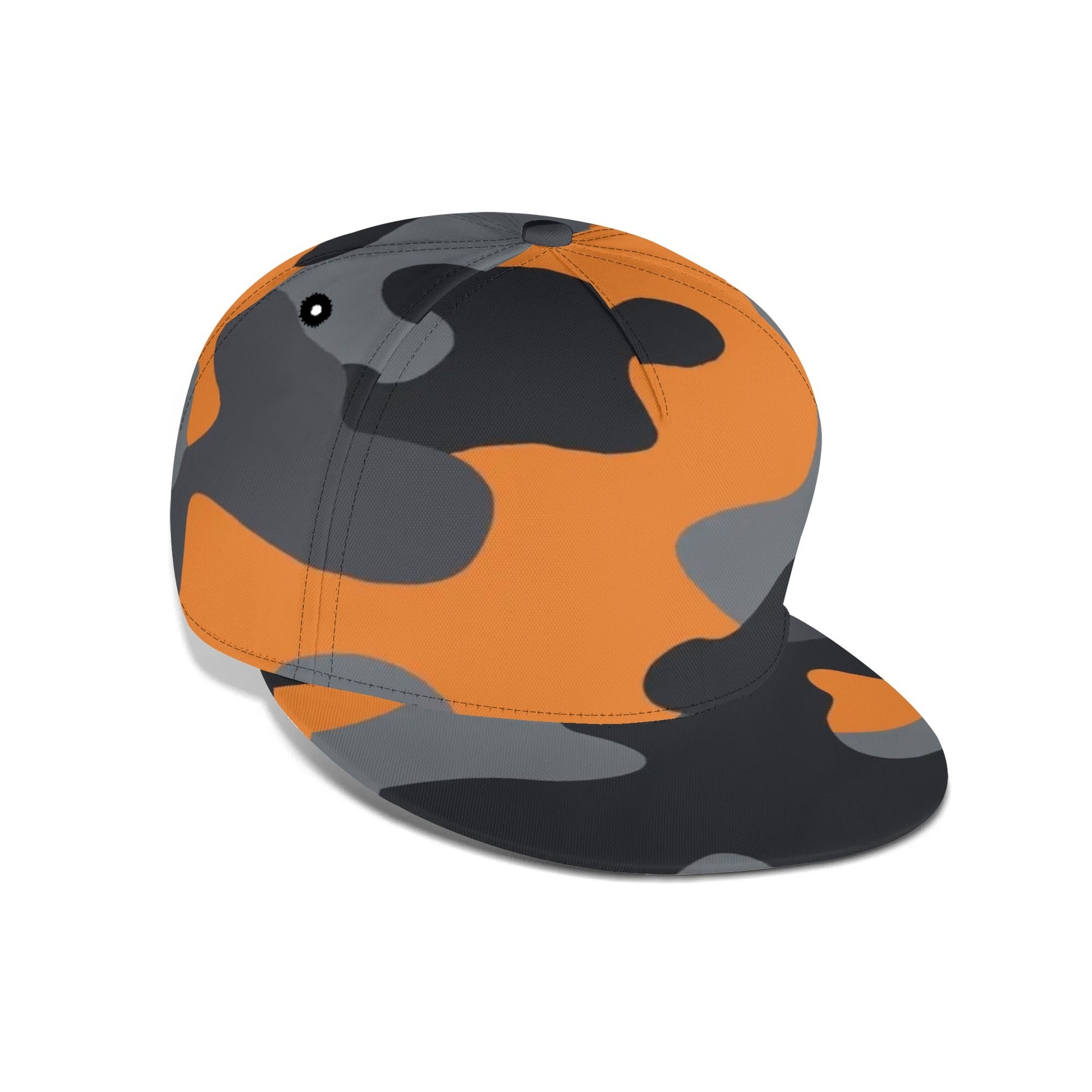 Camo Snapback | Orange, Gray & Black Camouflage