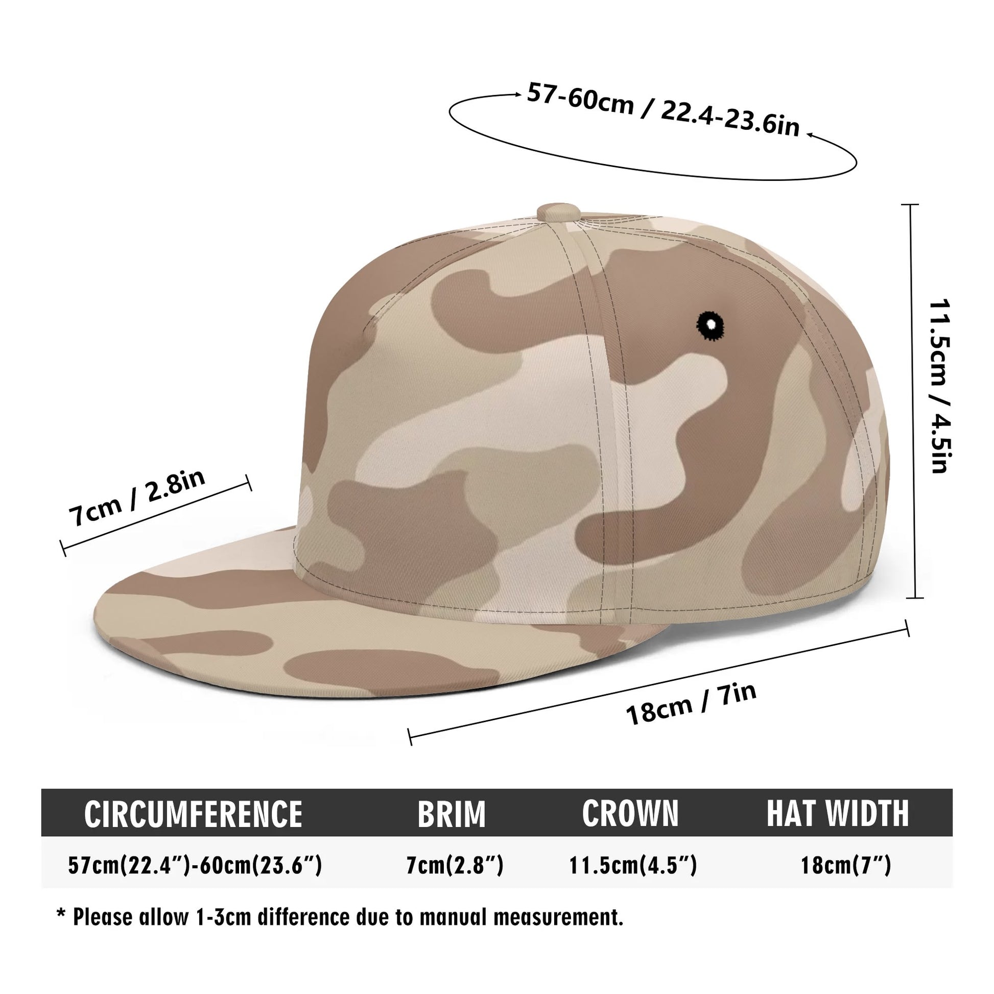 Camo Snapback | Desert Brown Camouflage