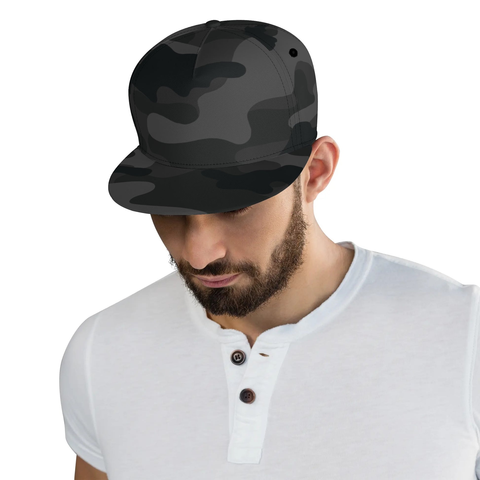 Camo Snapback | Black Camouflage