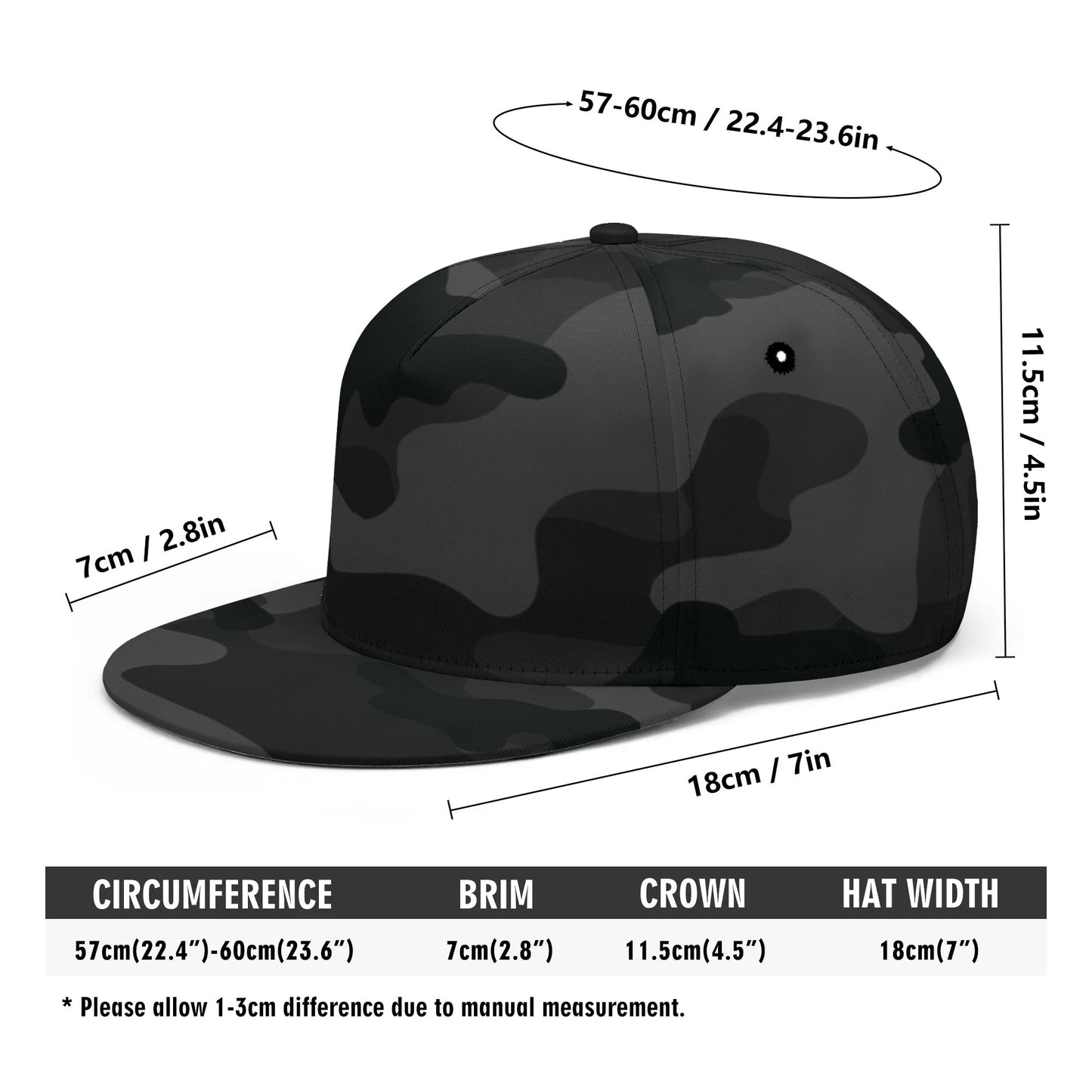 Camo Snapback | Black Camouflage