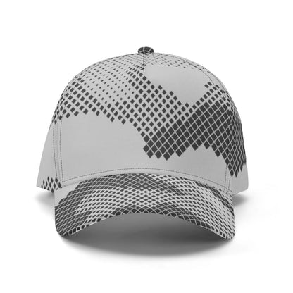 Camo Baseball Cap | Black & White Digital Dotted