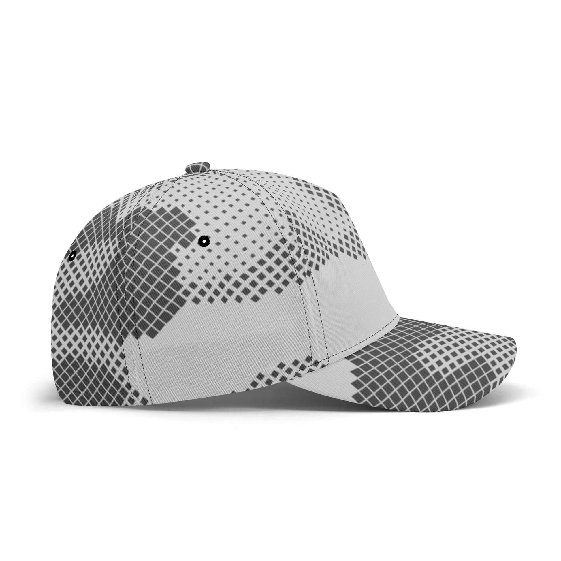 Camo Baseball Cap | Black & White Digital Dotted