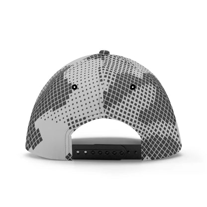 Camo Baseball Cap | Black & White Digital Dotted