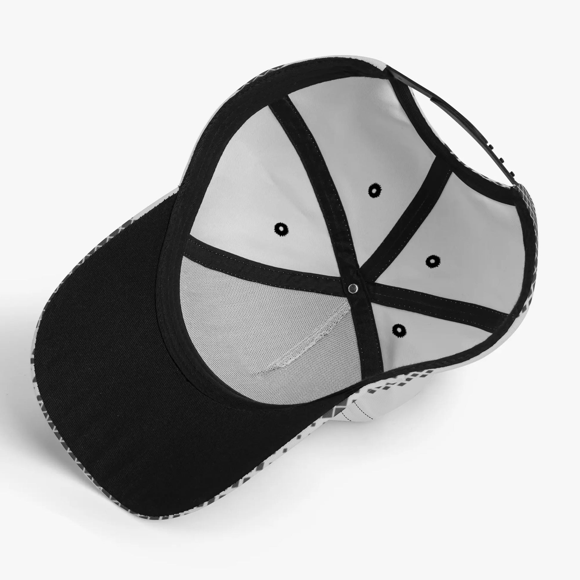 Camo Baseball Cap | Black & White Digital Dotted