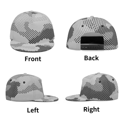 Camo Snapback | Black & White Digital Dotted