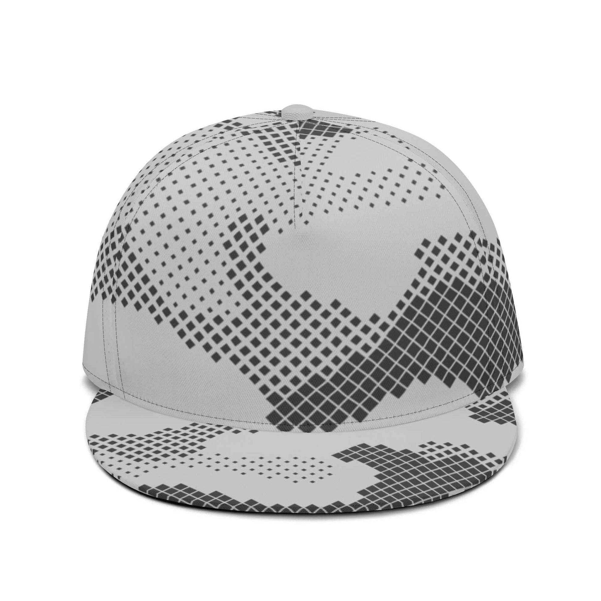 Camo Snapback | Black & White Digital Dotted