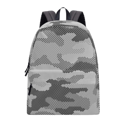 Camo Backpack | Black & White Digital Dotted