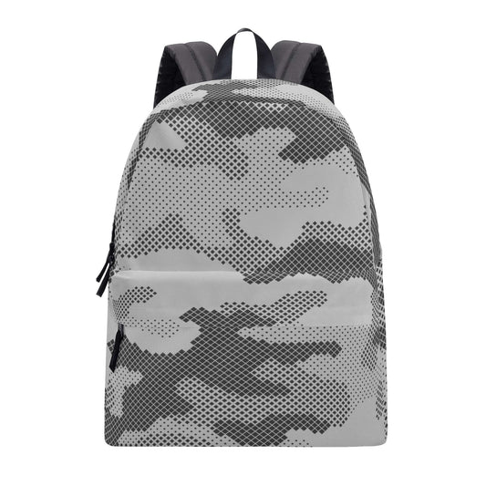 Camo Backpack | Black & White Digital Dotted