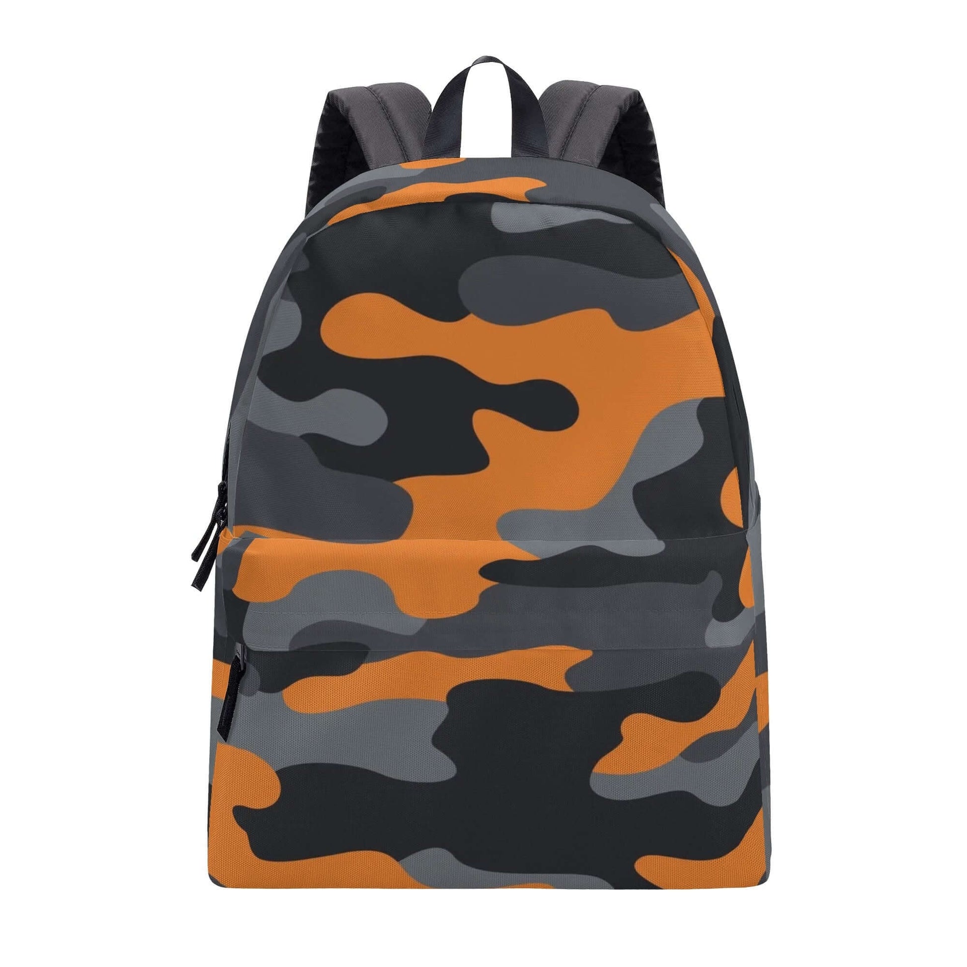 Camo Backpack | Orange, Gray & Black Camouflage