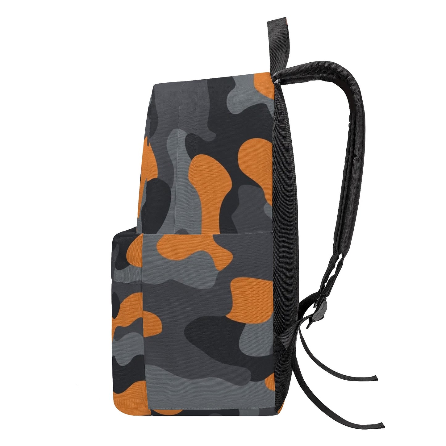 Camo Backpack | Orange, Gray & Black Camouflage