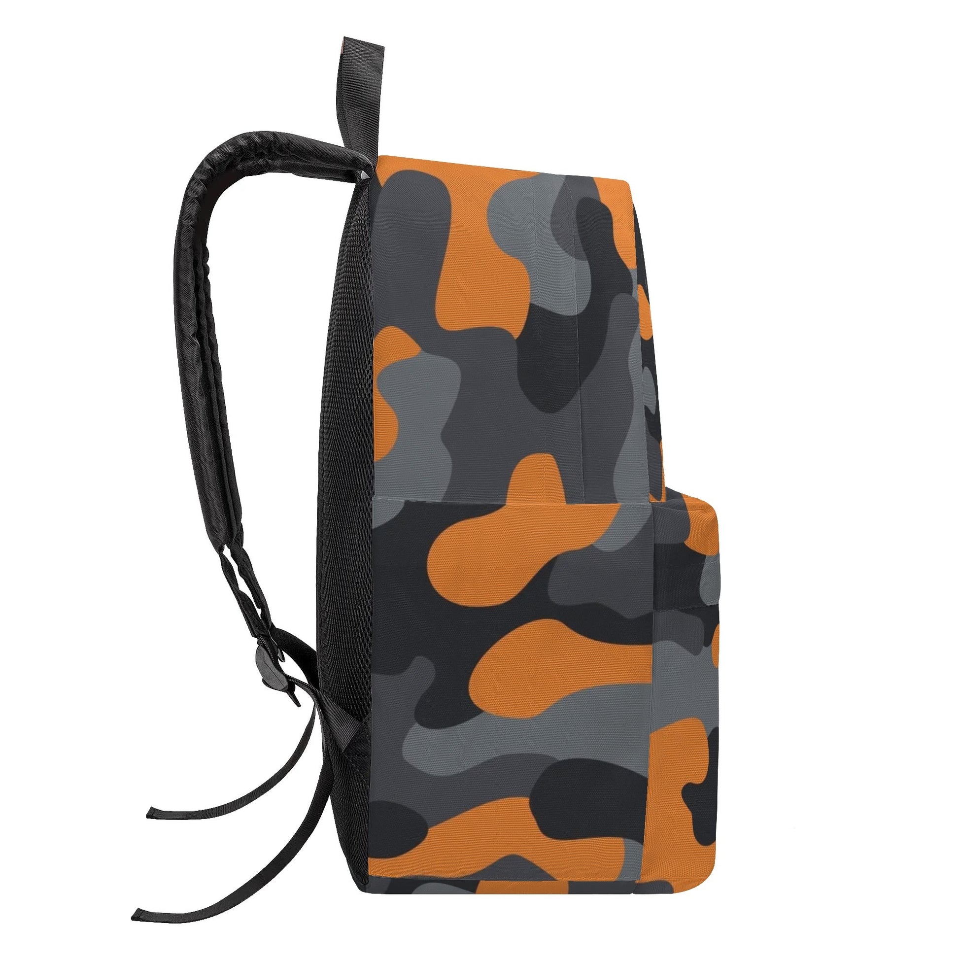 Camo Backpack | Orange, Gray & Black Camouflage