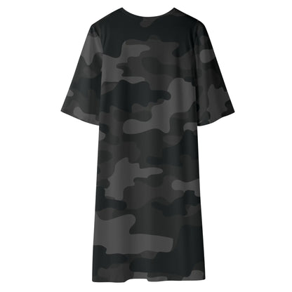 Camo Kimono | Black Camouflage Half Sleeve