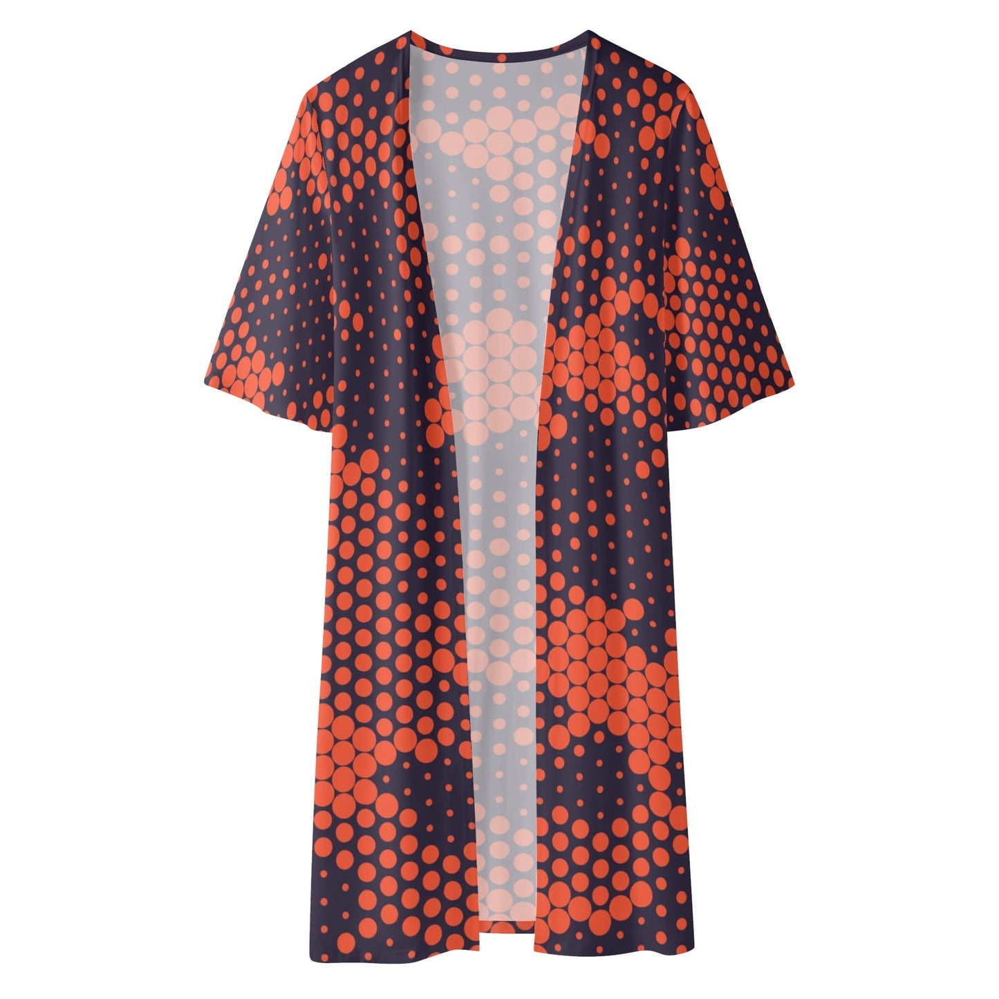 Camo Kimono | Orange & Blue Digital Camouflage Half Sleeve