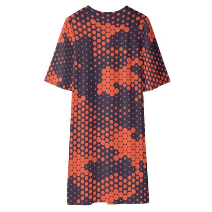 Camo Kimono | Orange & Blue Digital Camouflage Half Sleeve