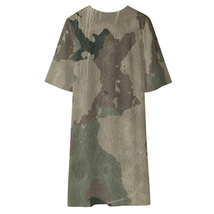 Camo Kimono | Dirty Old Brown Camouflage Half Sleeve