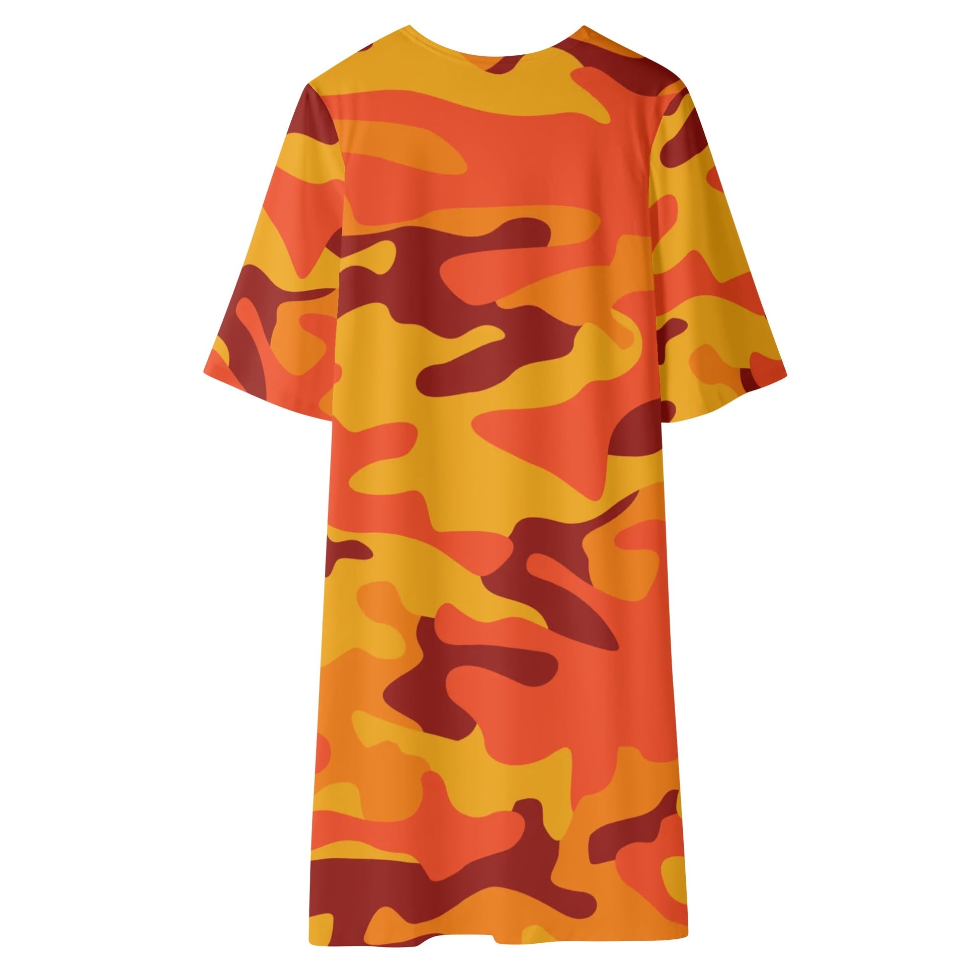 Camo Kimono | Orange & Red Camouflage Half Sleeve