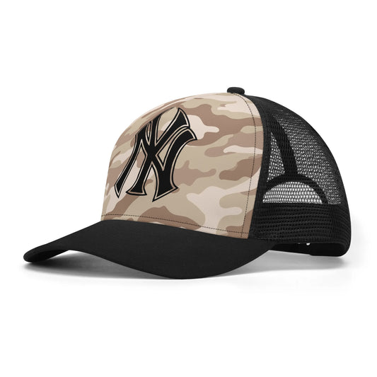 NY Camo Hat | Desert Brown Mesh Trucker Cap