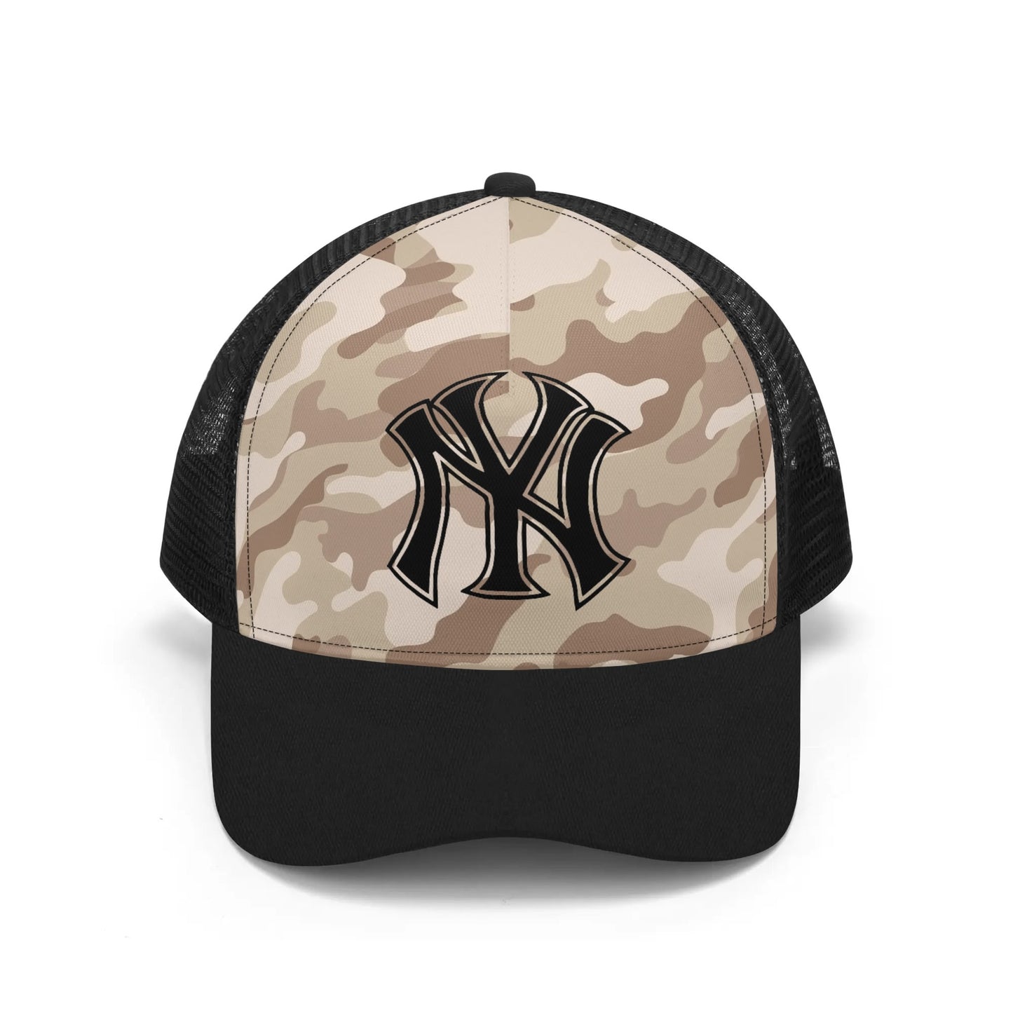 NY Camo Hat | Desert Brown Mesh Trucker Cap