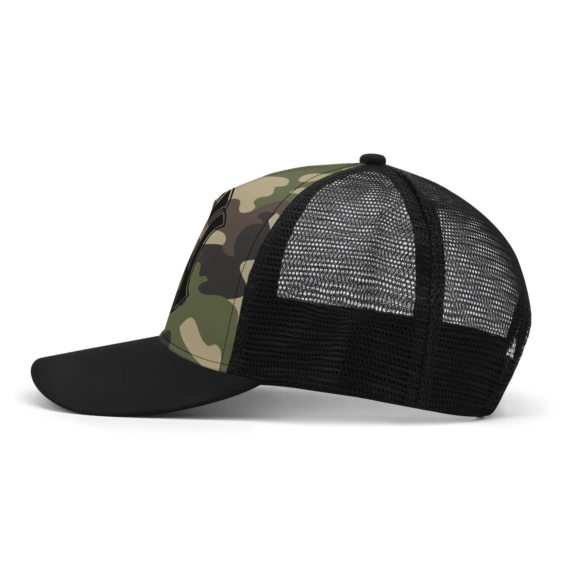 NY Camo Hat | Green Camouflage Mesh Trucker Cap