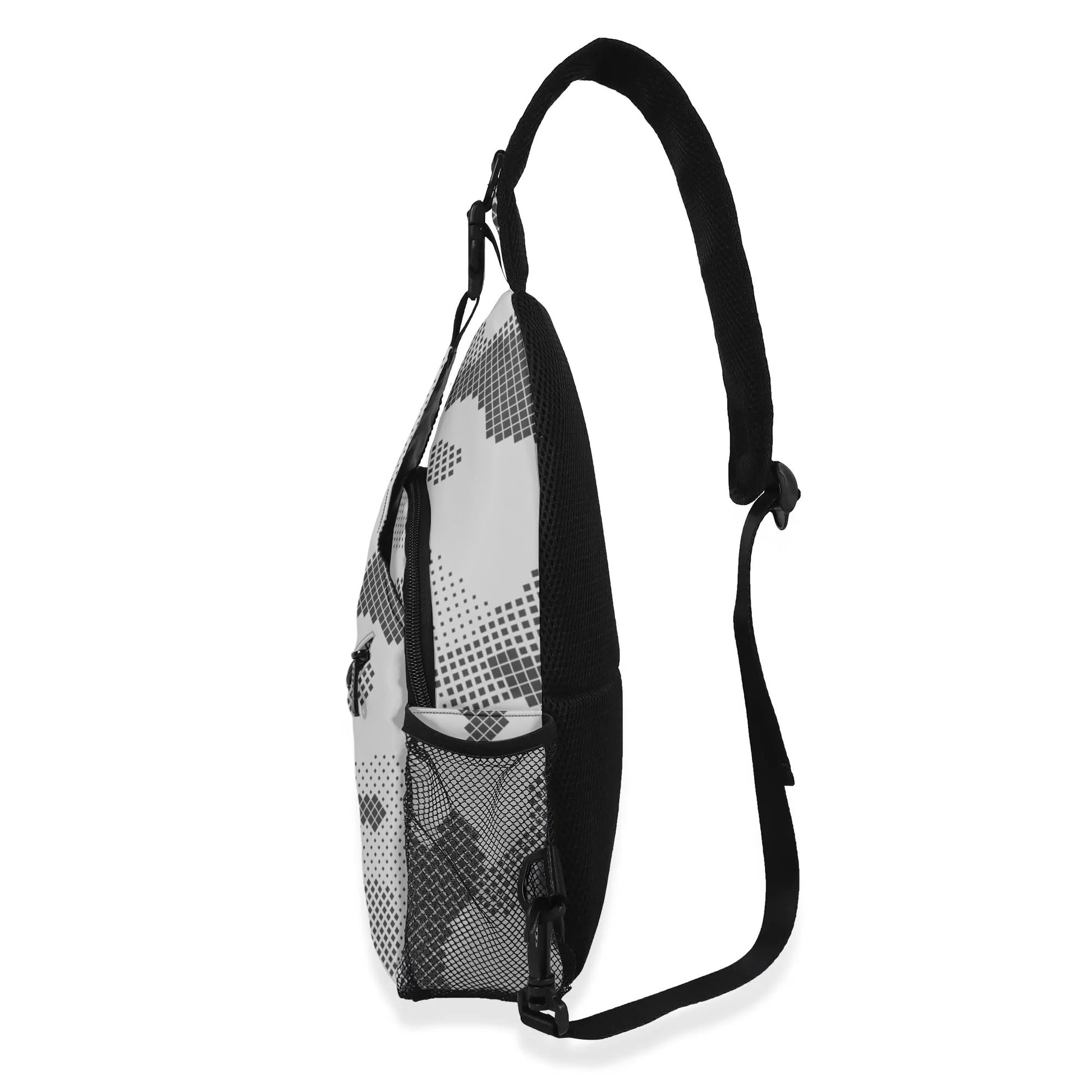 Camo Bag | Black & White Digital | Chest Crossbody