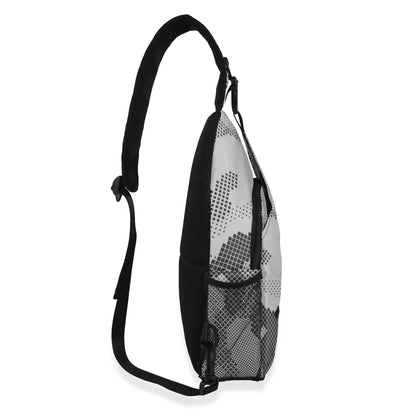 Camo Bag | Black & White Digital | Chest Crossbody