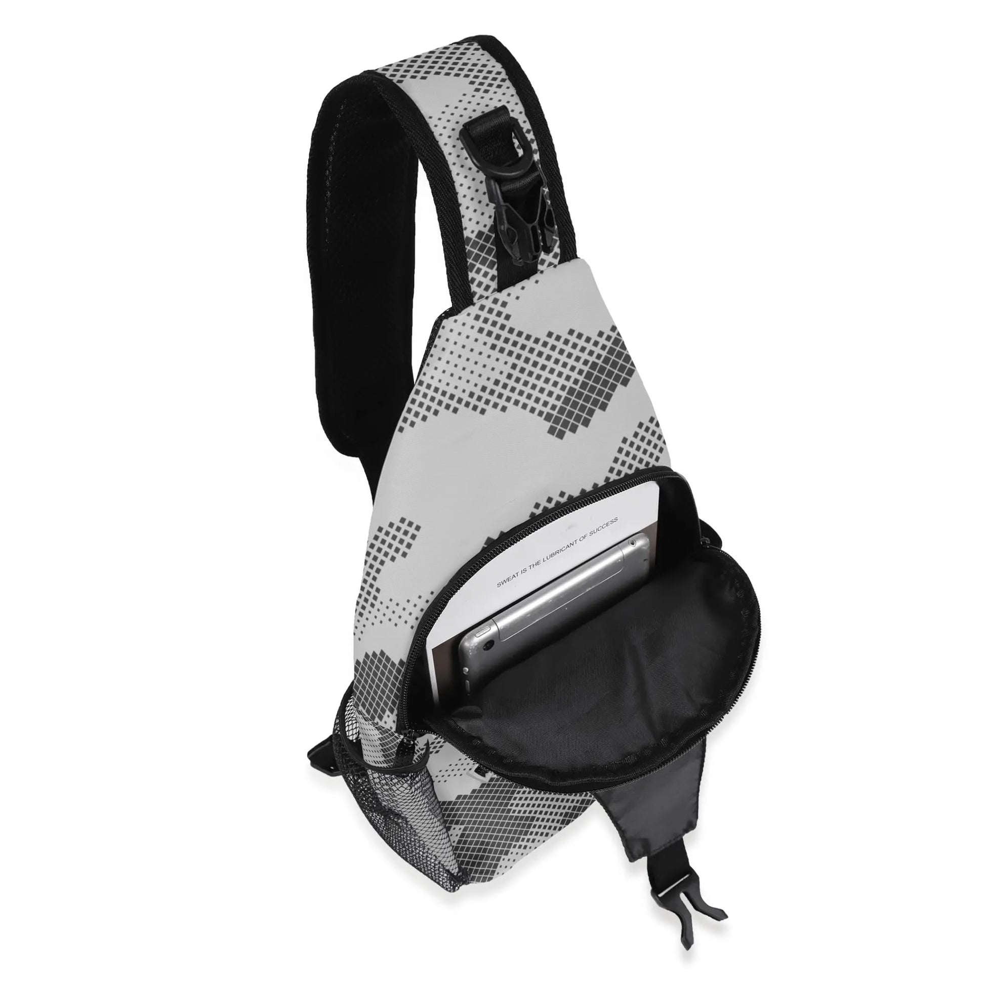 Camo Bag | Black & White Digital | Chest Crossbody