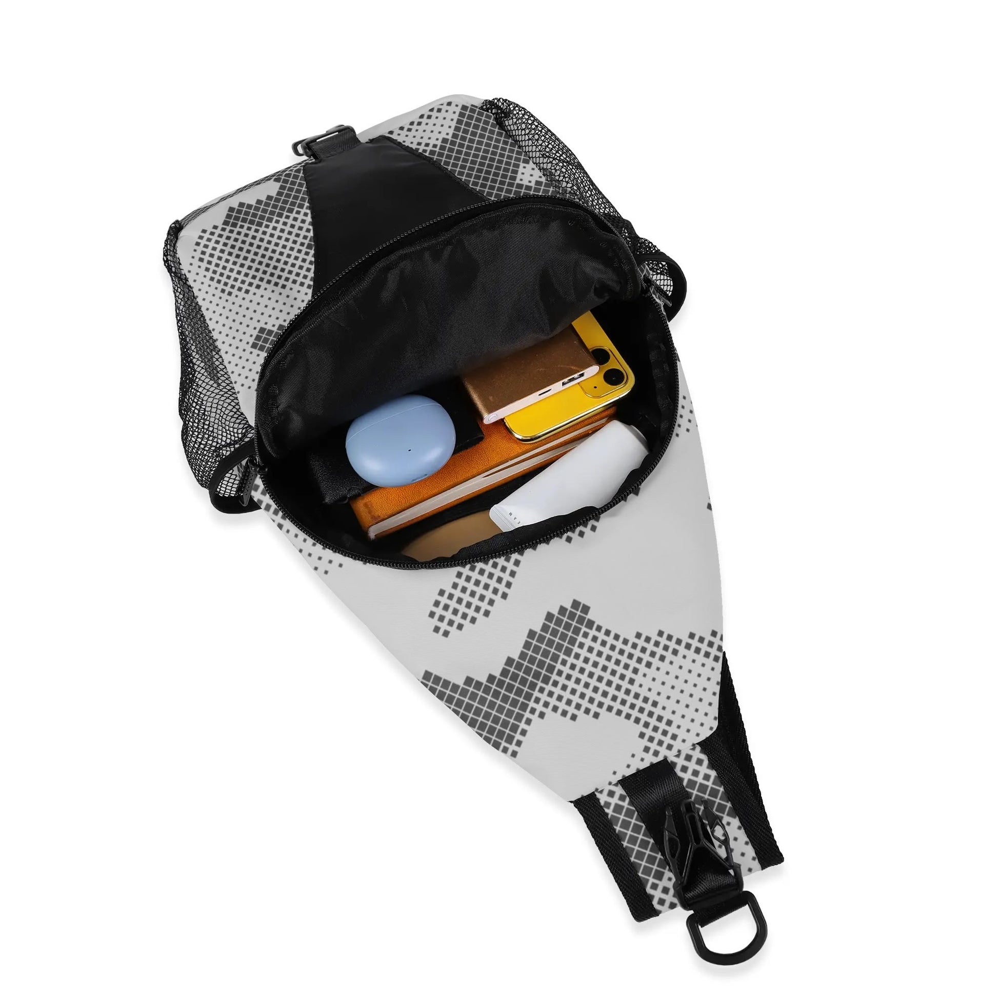 Camo Bag | Black & White Digital | Chest Crossbody