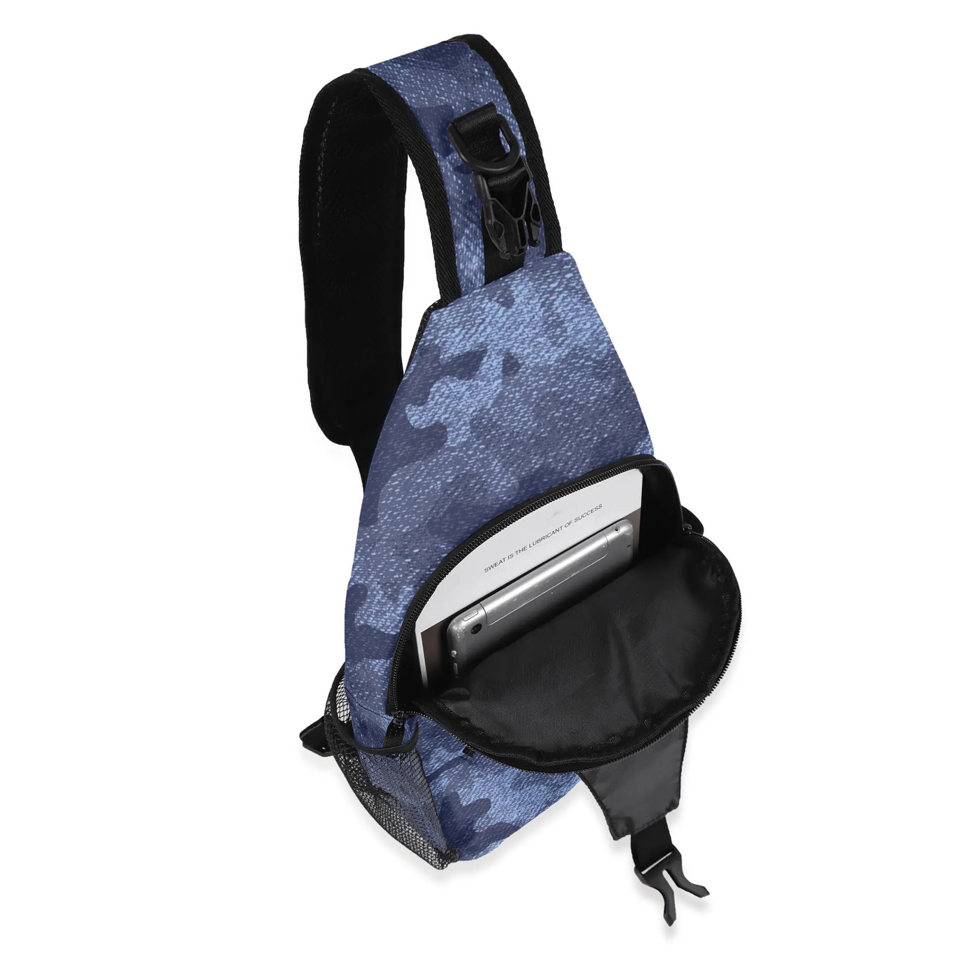 Camo Bag | Denim Blue Camouflage | Chest Crossbody