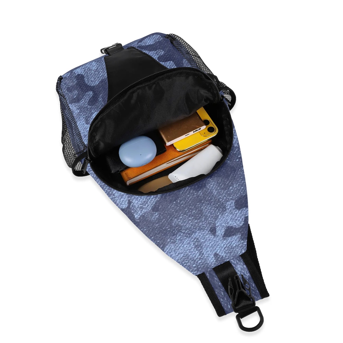 Camo Bag | Denim Blue Camouflage | Chest Crossbody