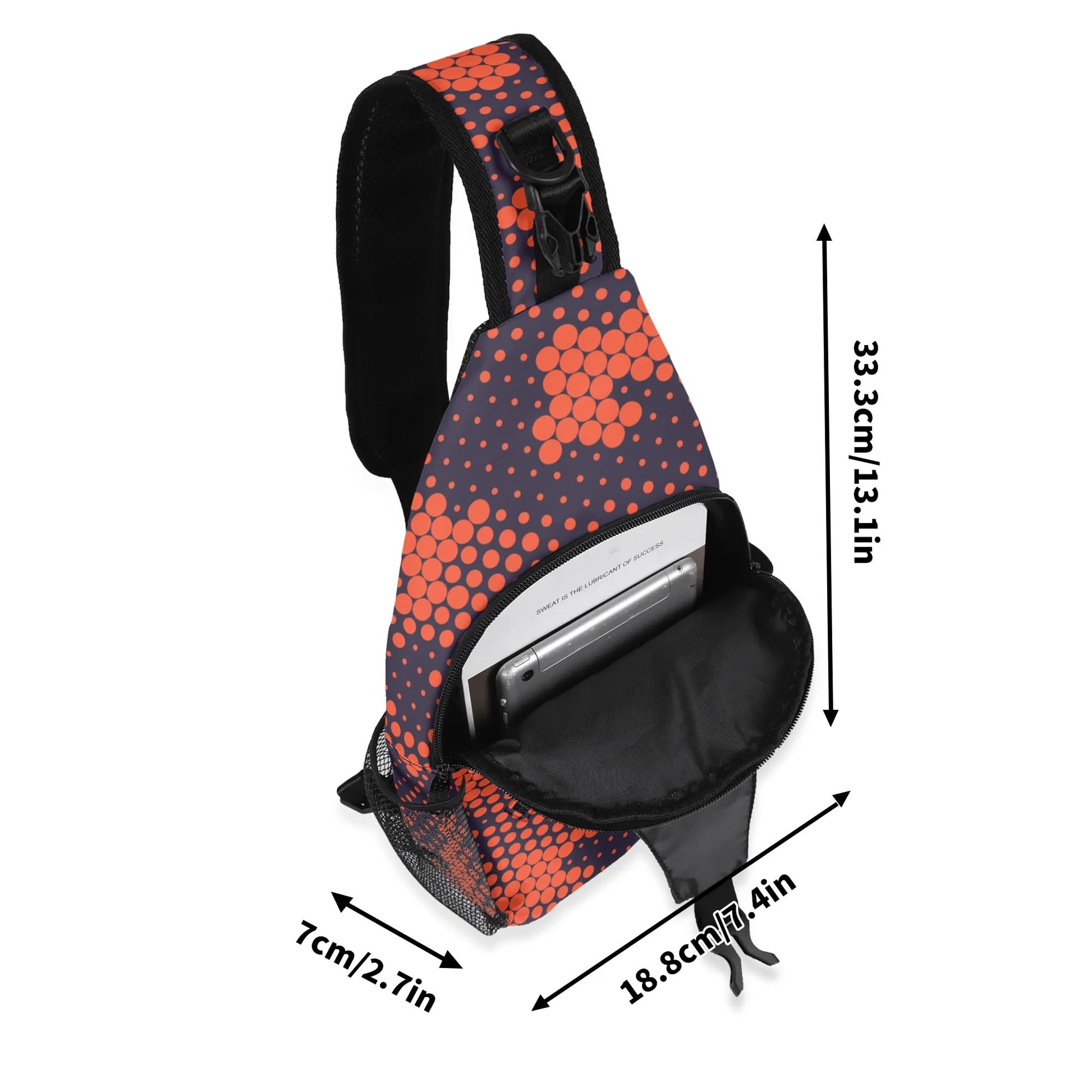 Camo Bag | Orange & Blue Digital Camouflage | Chest Crossbody