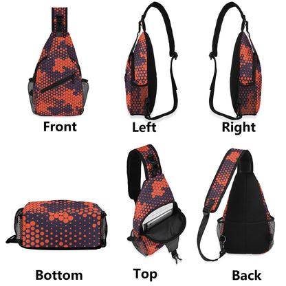 Camo Bag | Orange & Blue Digital Camouflage | Chest Crossbody