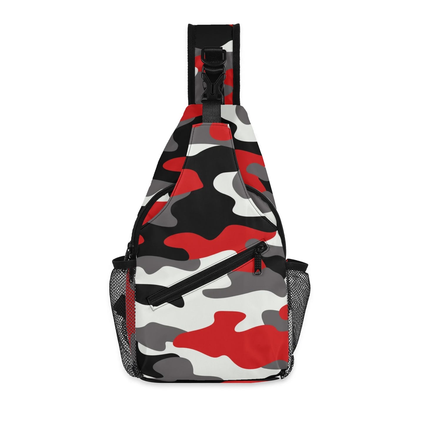 Camo Bag | Red, Black & White Camouflage | Chest Crossbody