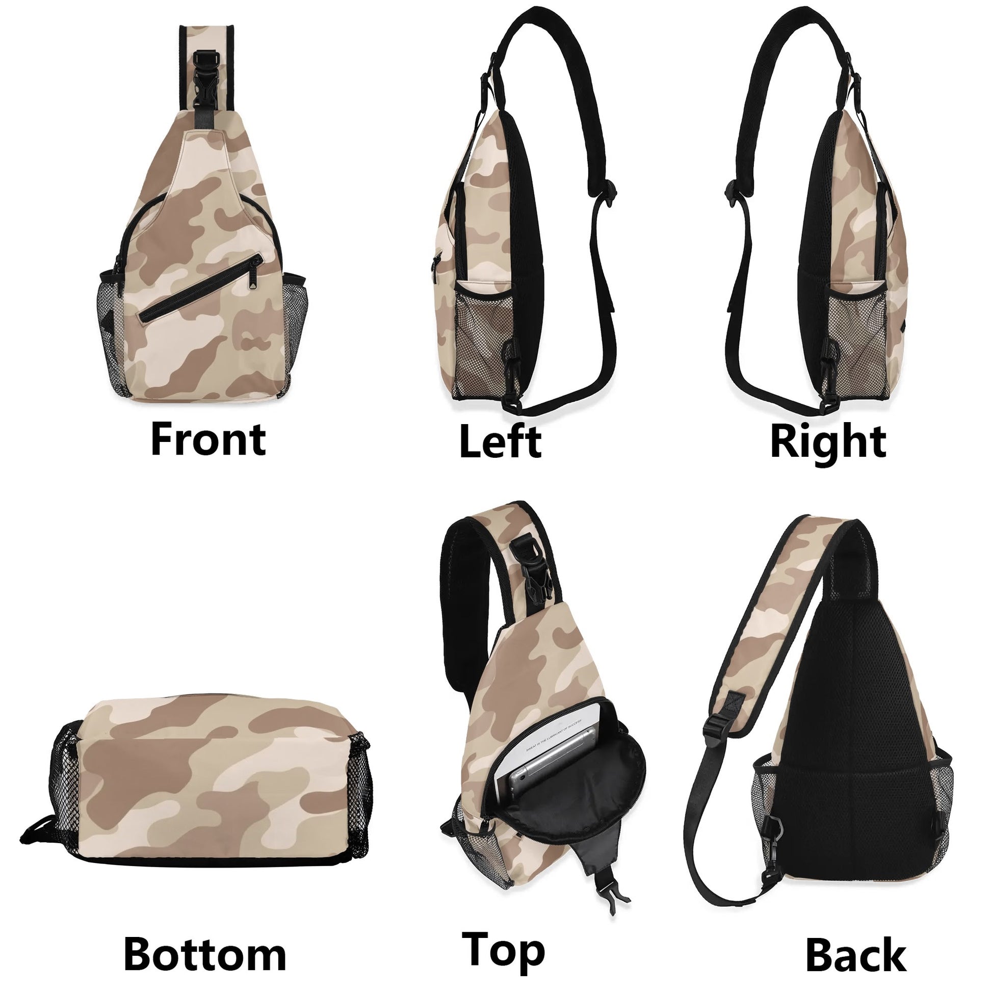 Camo Bag | Desert Brown Camouflage | Chest Crossbody