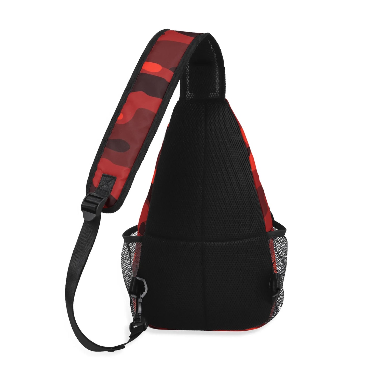 Camo Bag | Scarlet Red & Black Camouflage | Chest Crossbody