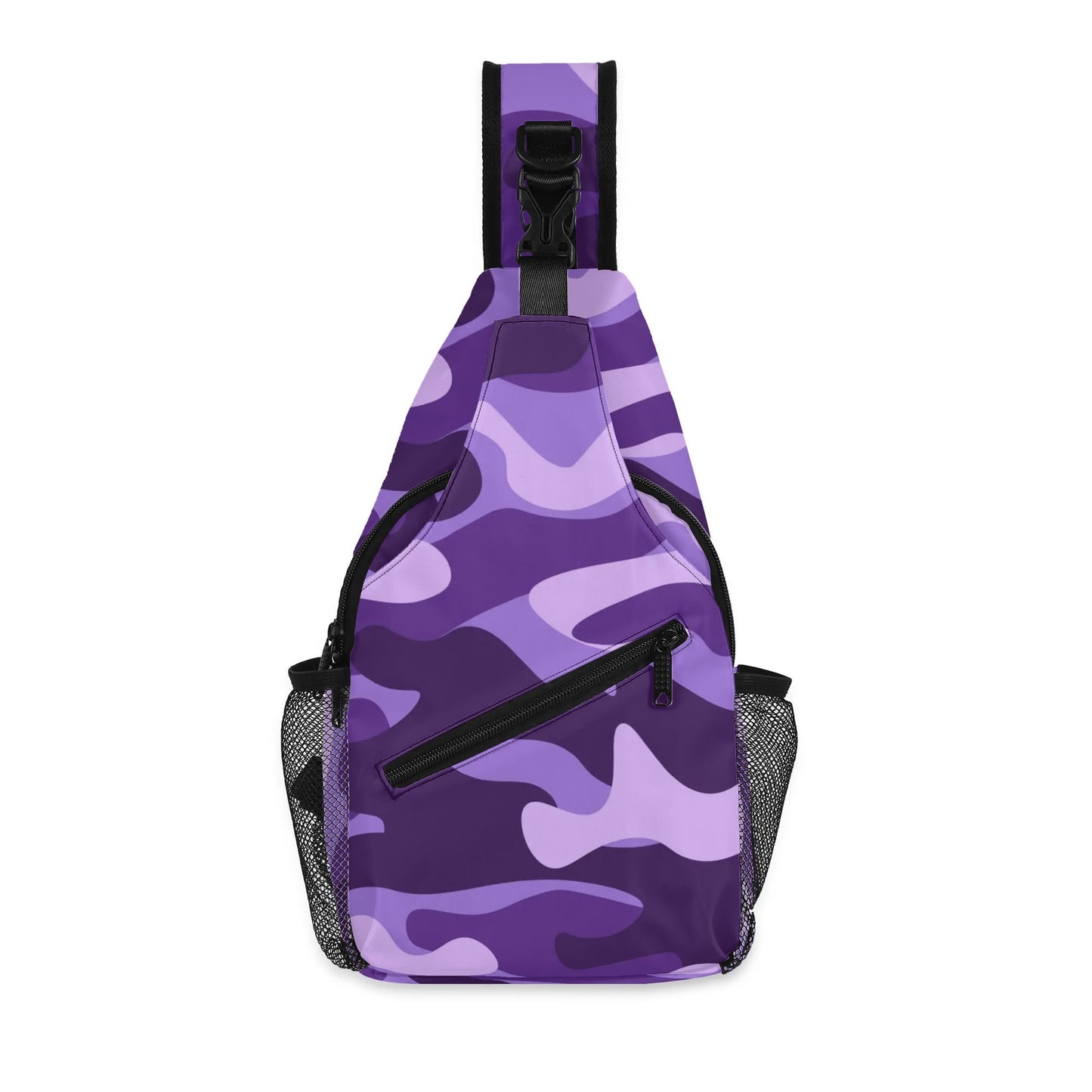 Camo Bag | Purple, Blue & Mauve Camouflage | Chest Crossbody