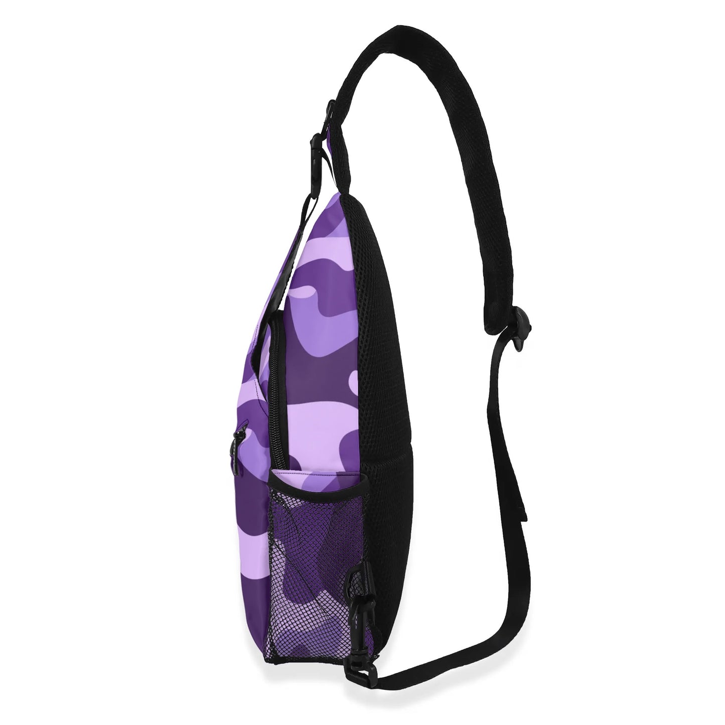 Camo Bag | Purple, Blue & Mauve Camouflage | Chest Crossbody