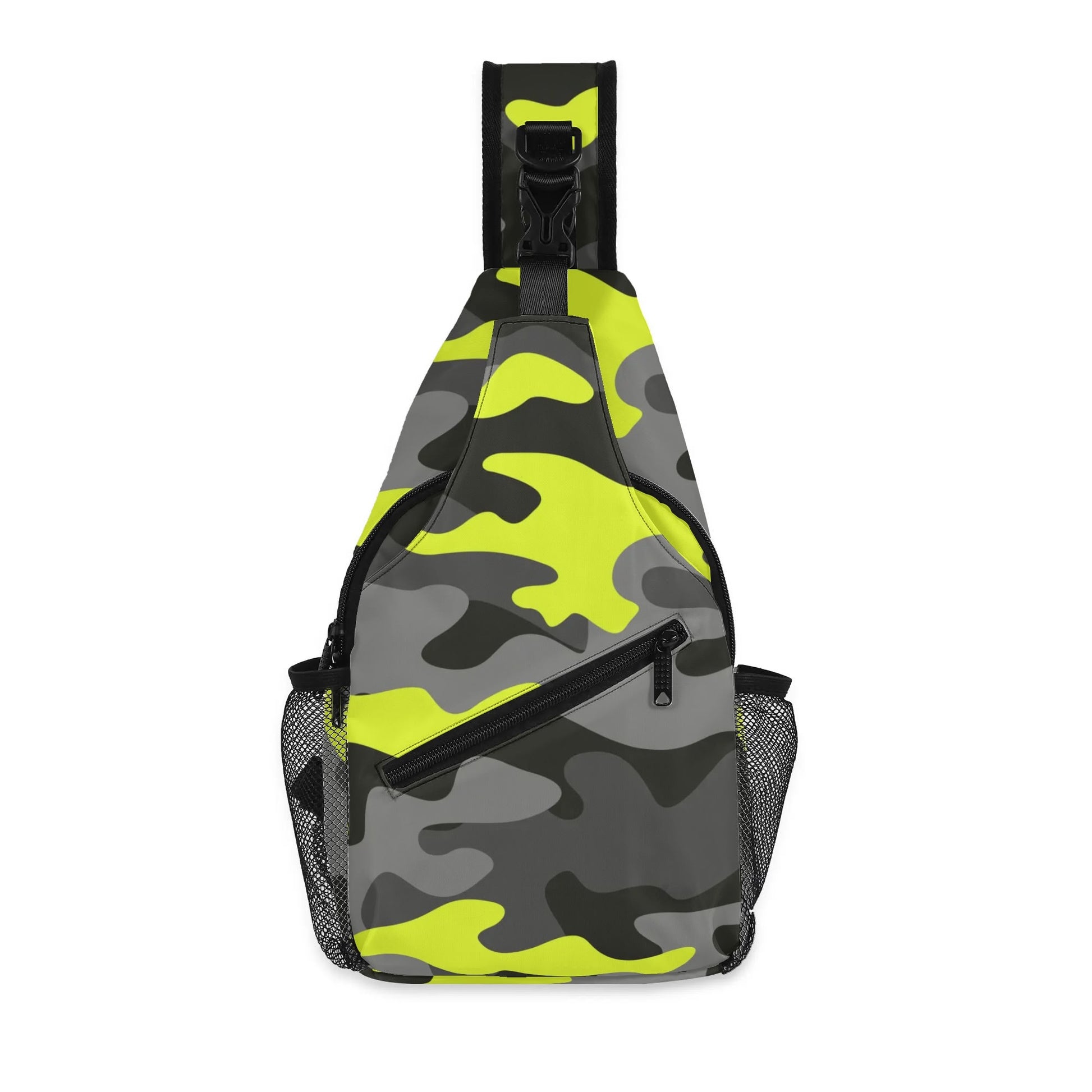 Camo Bag | Black, Gray & Yellow Camouflage | Chest Crossbody