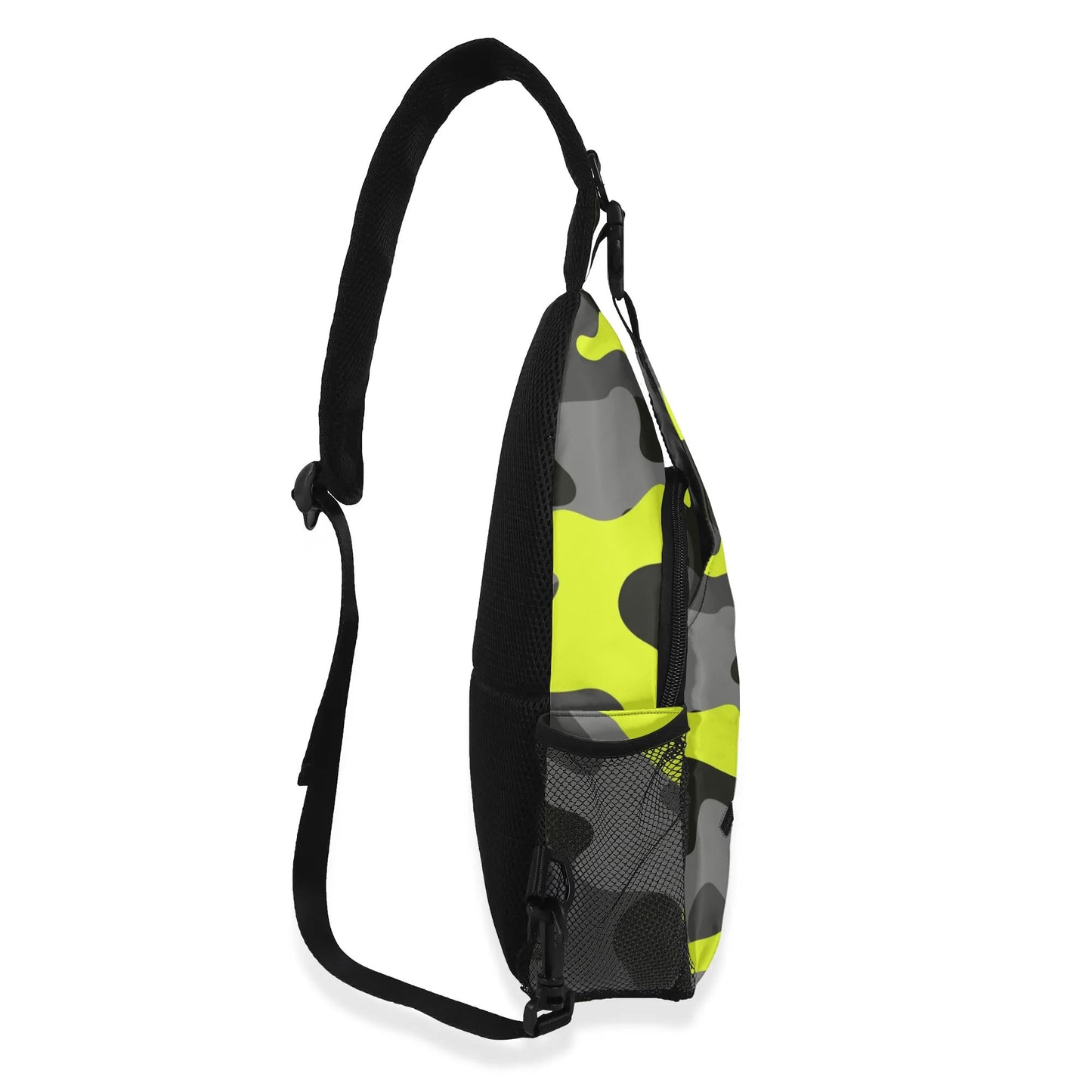 Camo Bag | Black, Gray & Yellow Camouflage | Chest Crossbody