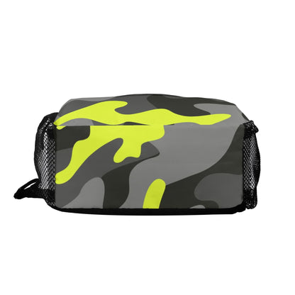 Camo Bag | Black, Gray & Yellow Camouflage | Chest Crossbody