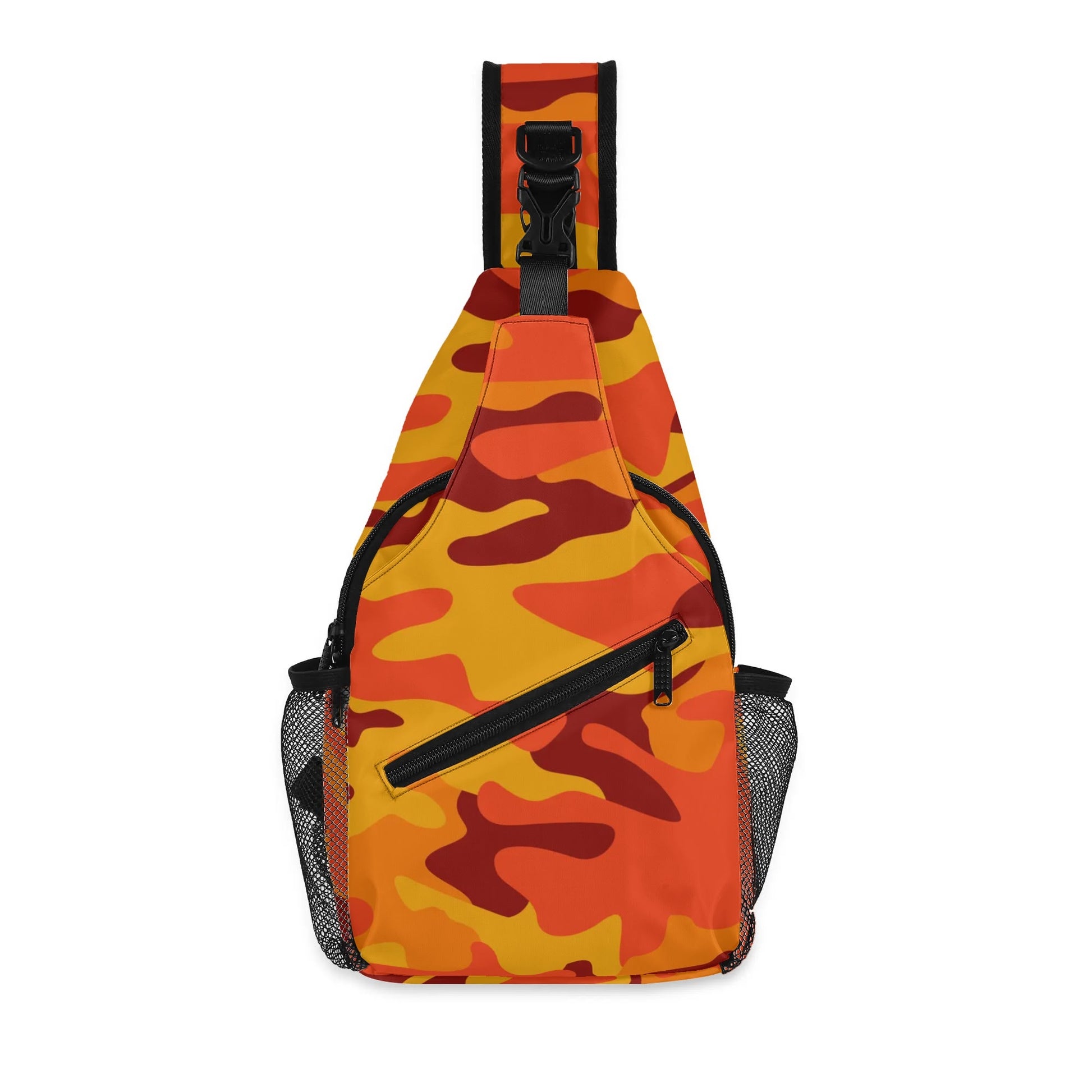 Camo Bag | Orange & Red Camouflage | Chest Crossbody