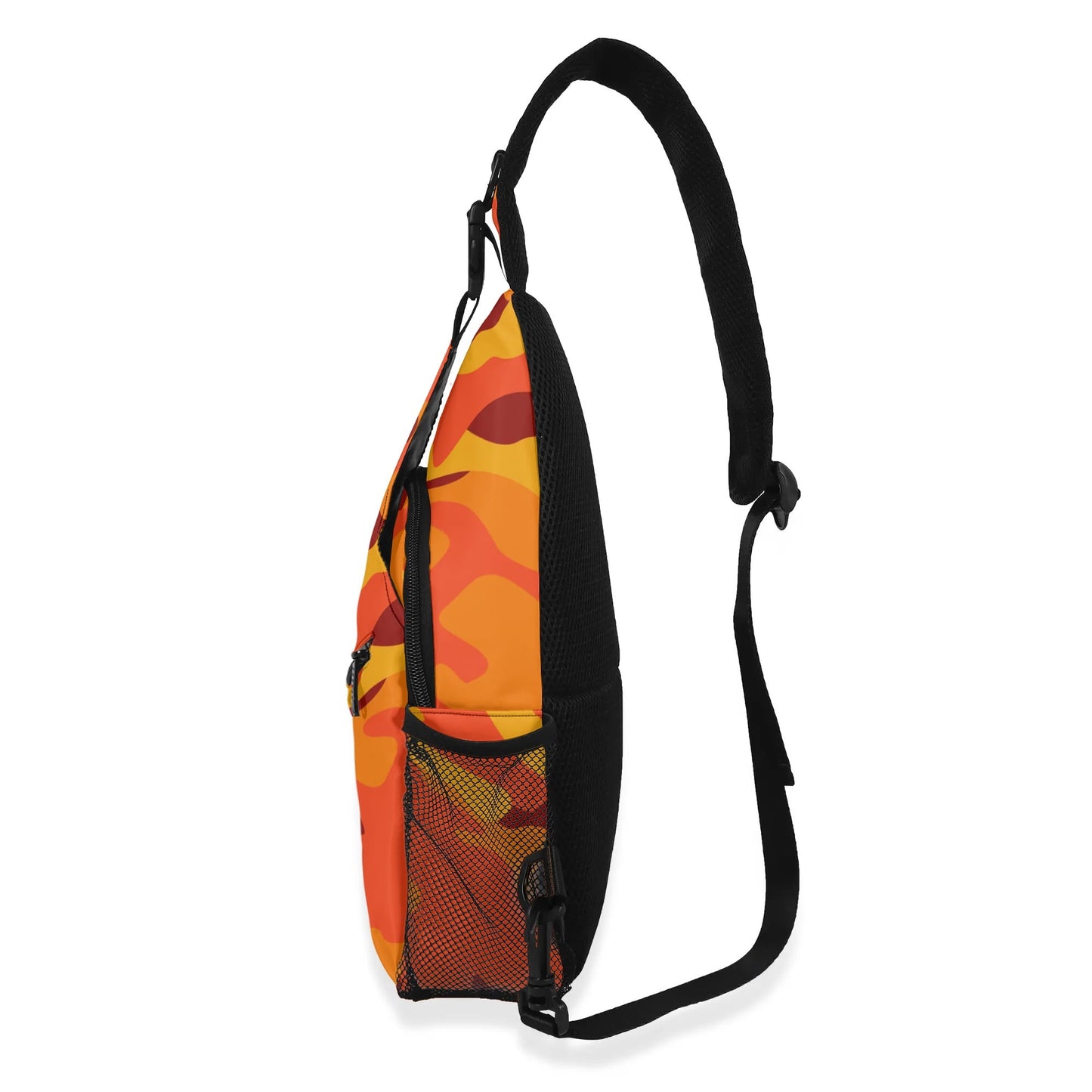 Camo Bag | Orange & Red Camouflage | Chest Crossbody