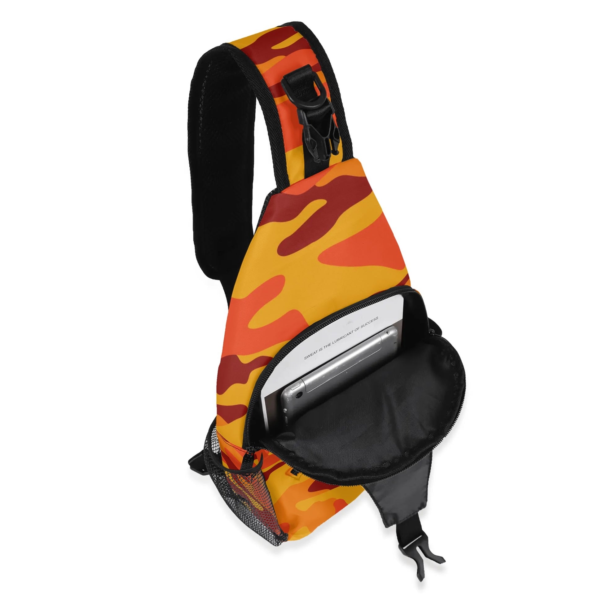 Camo Bag | Orange & Red Camouflage | Chest Crossbody