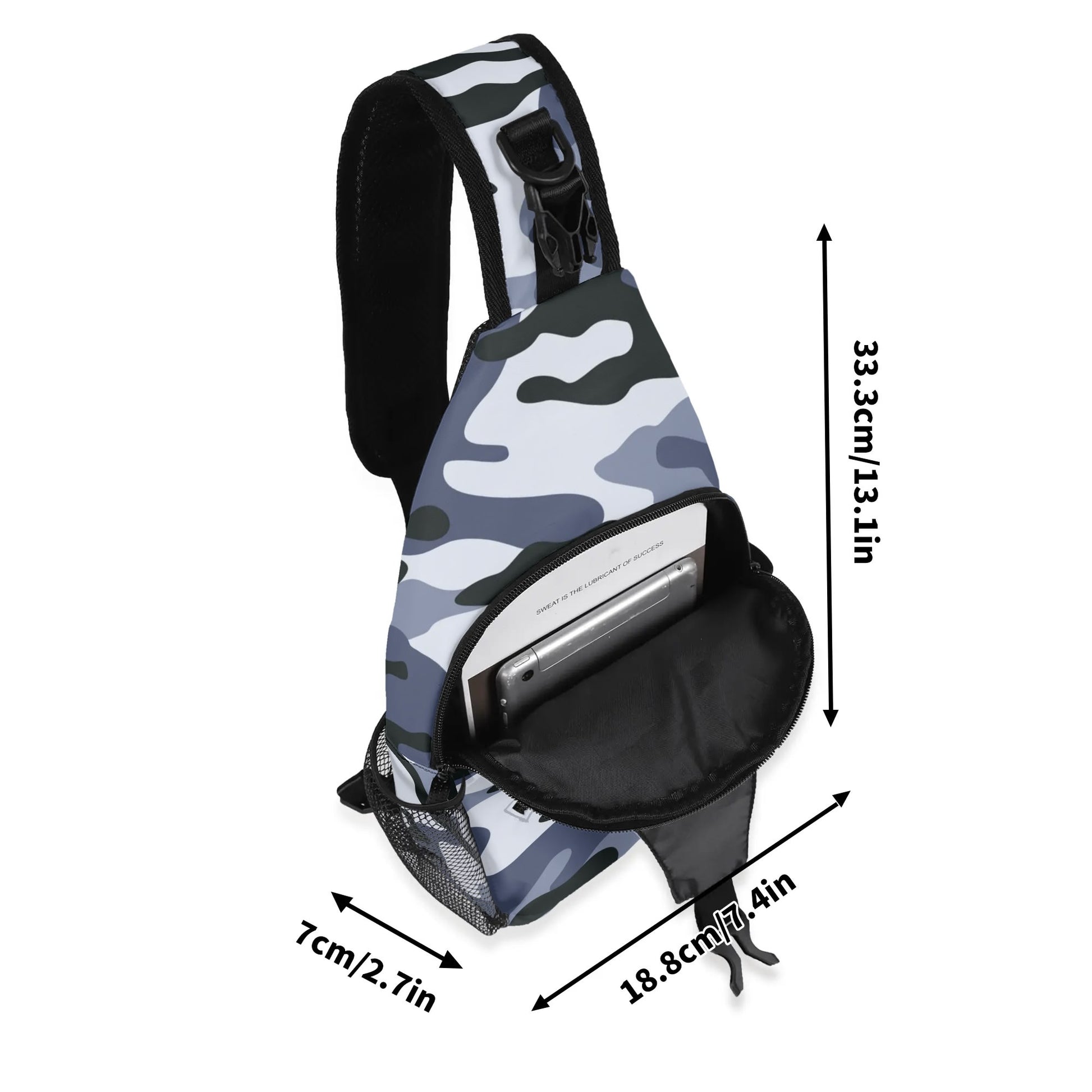 Camo Bag | Light Blue Camouflage | Chest Crossbody