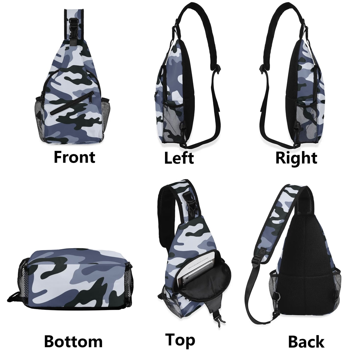 Camo Bag | Light Blue Camouflage | Chest Crossbody