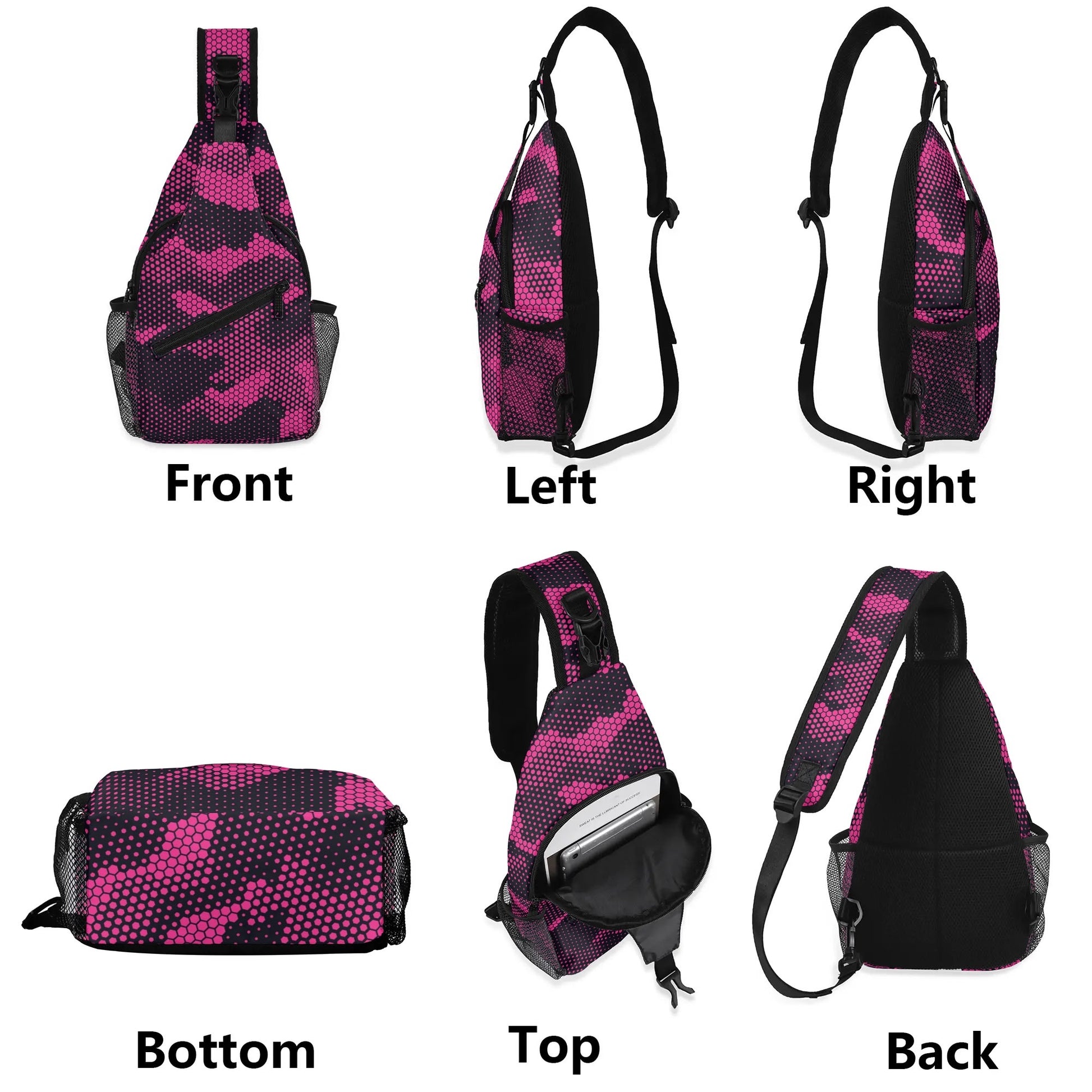 Camo Bag | Pink Digital Camouflage | Chest Crossbody